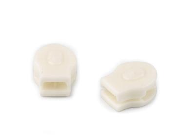 Schieber Zipper zu Spirale Reißverschlüssen 3 mm Kunststoff creme